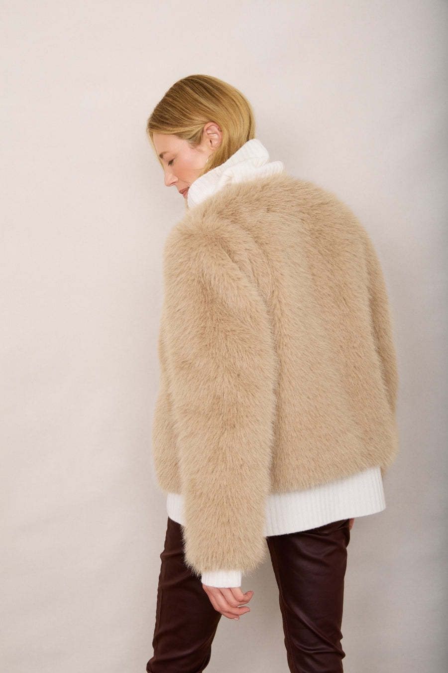 Cameron Faux Fur Jacket - Oyster