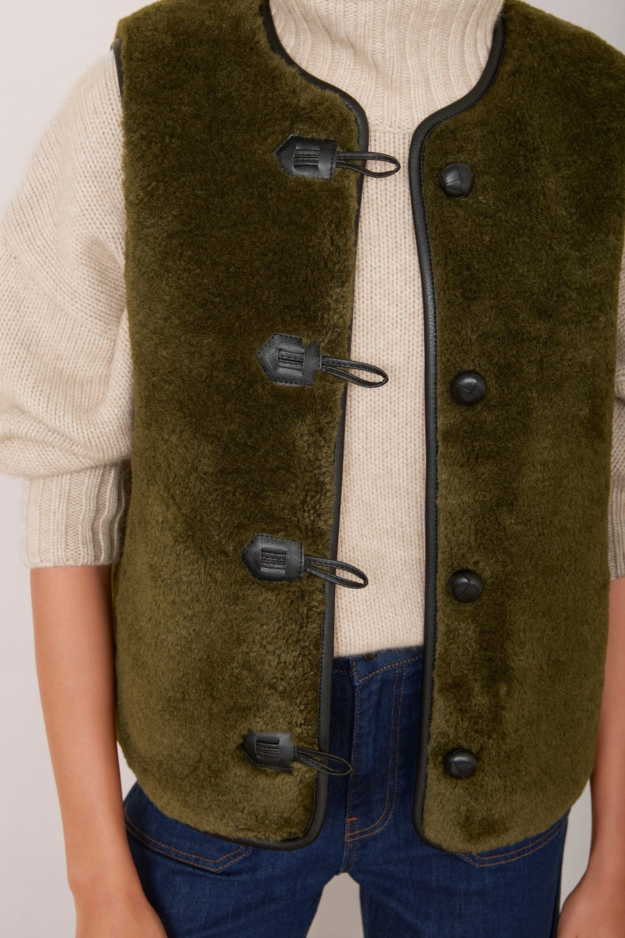 Carina Duffle Gilet - Khaki