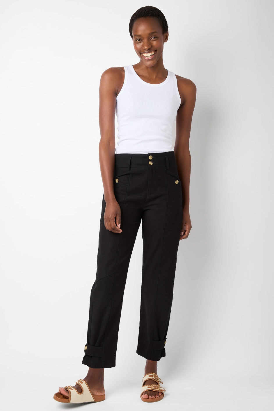 Carly Cargo Trouser - Black