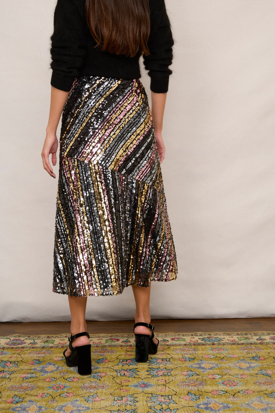 Carrie Sequin Skirt - Multi