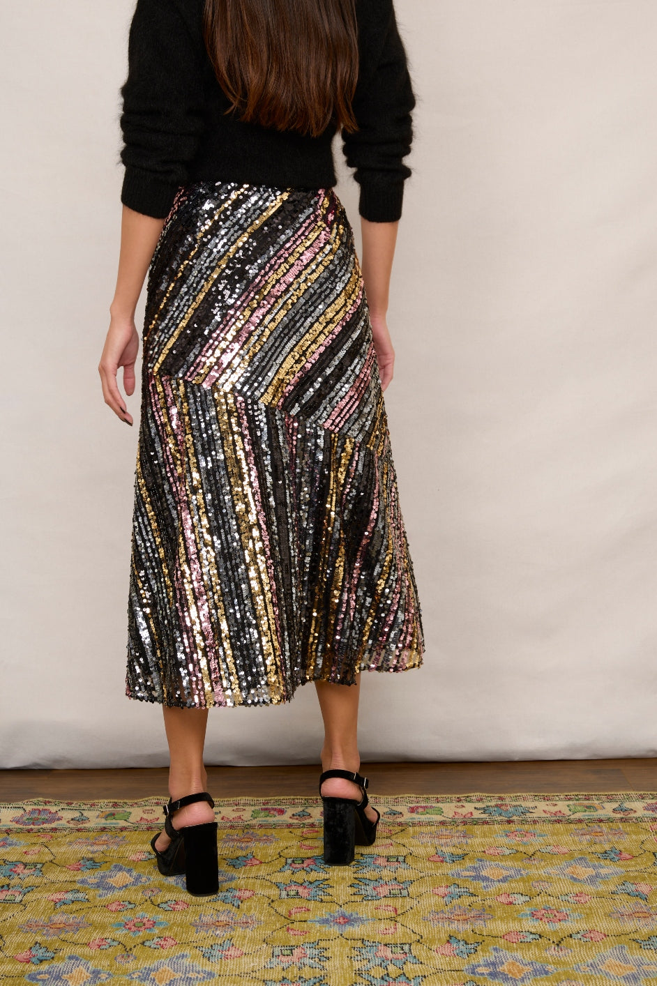 Carrie Sequin Skirt - Multi