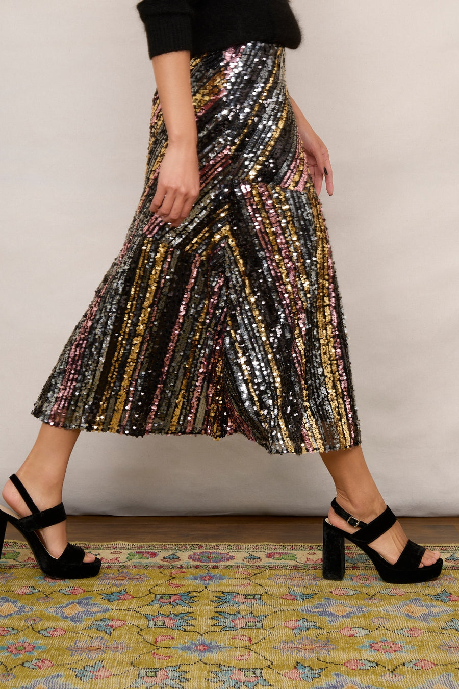 Carrie Sequin Skirt - Multi