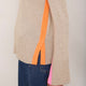 Cassie Cashmere Jumper - Oat/Neon Pink/Neon Orange