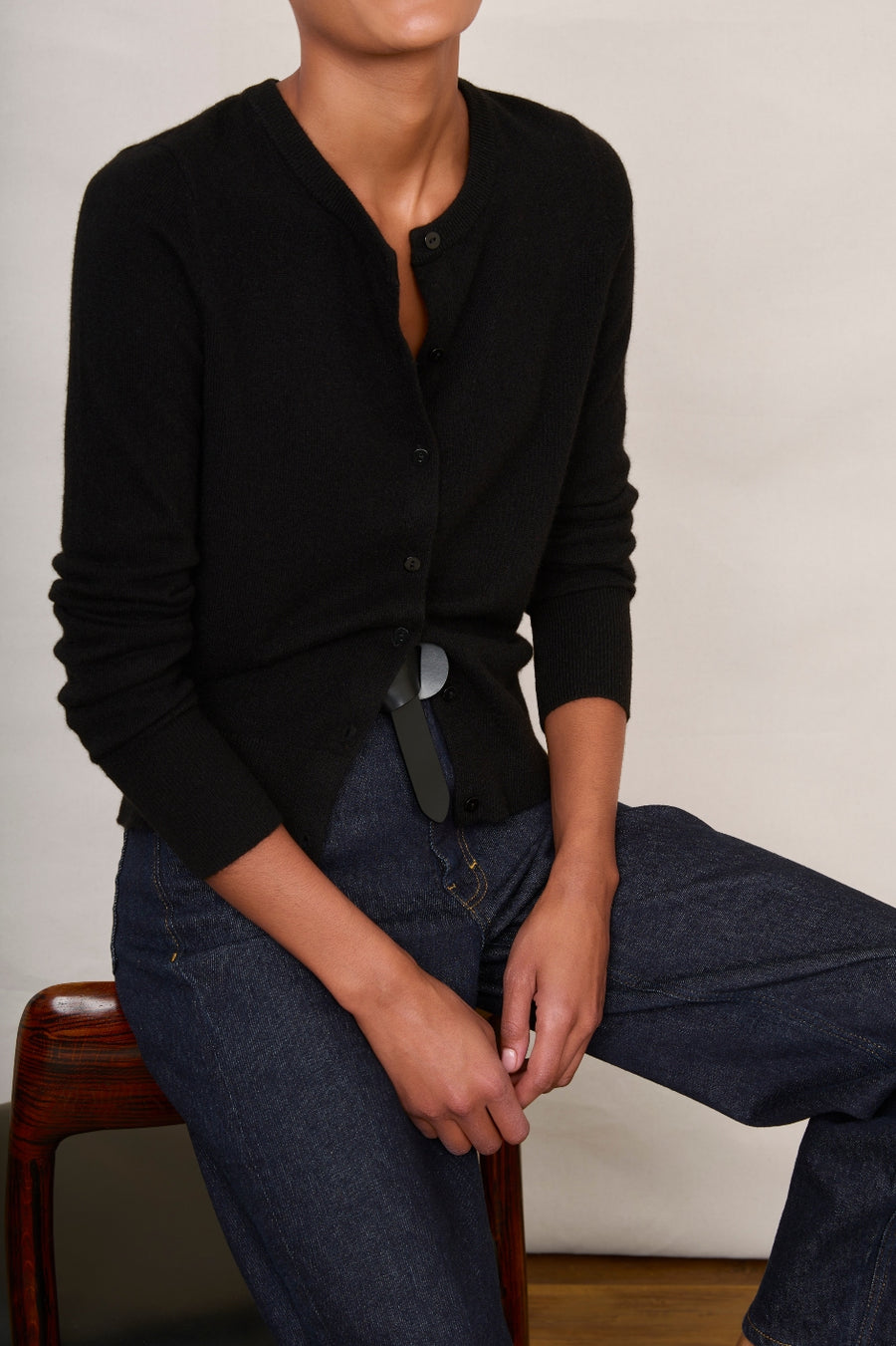 Cath Cashmere Cardigan - Black