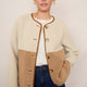 Celia Borg Jacket - Ecru/Caramel