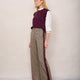 Charlotte Check Trouser - Tan/Plum