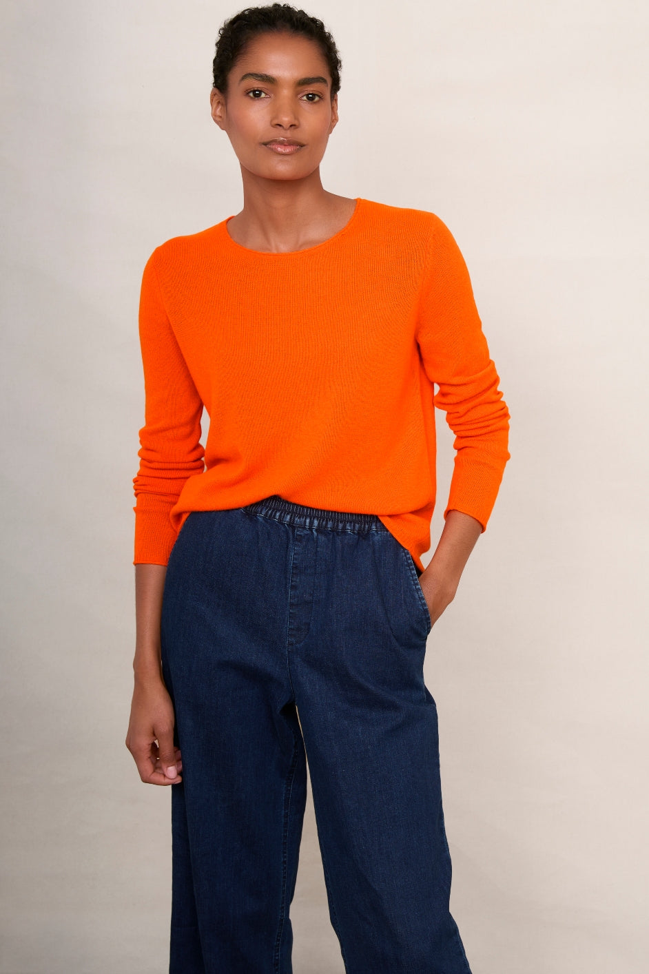 Chrissie Cashmere Jumper - Neon Orange