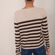 Chrissie Cashmere Jumper - Oat/Chocolate Stripe