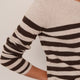 Chrissie Cashmere Jumper - Oat/Chocolate Stripe