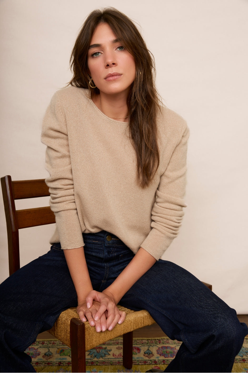 Chrissie Cashmere Jumper - Oat