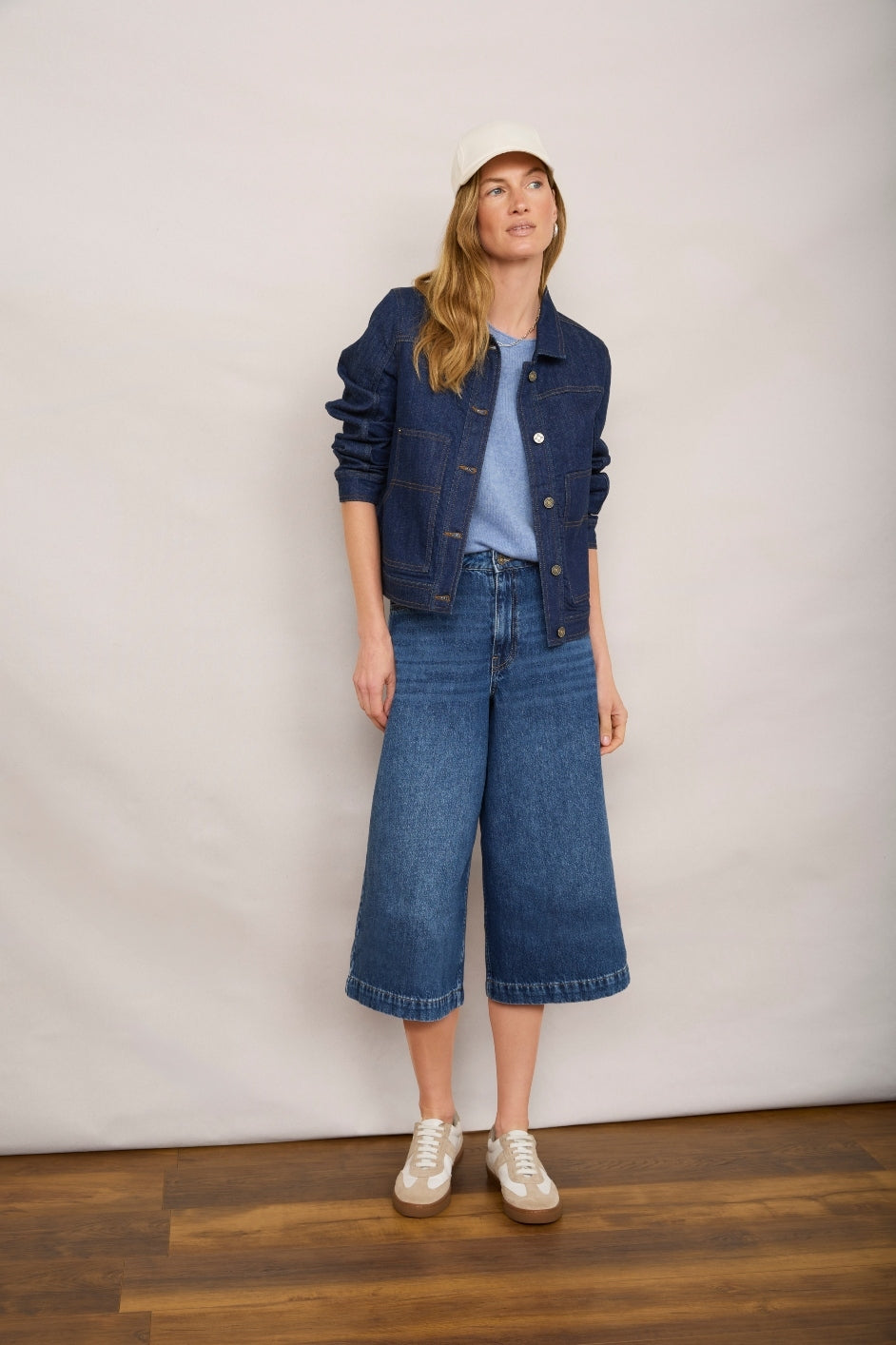 Christie Culotte Jean - Mid Wash