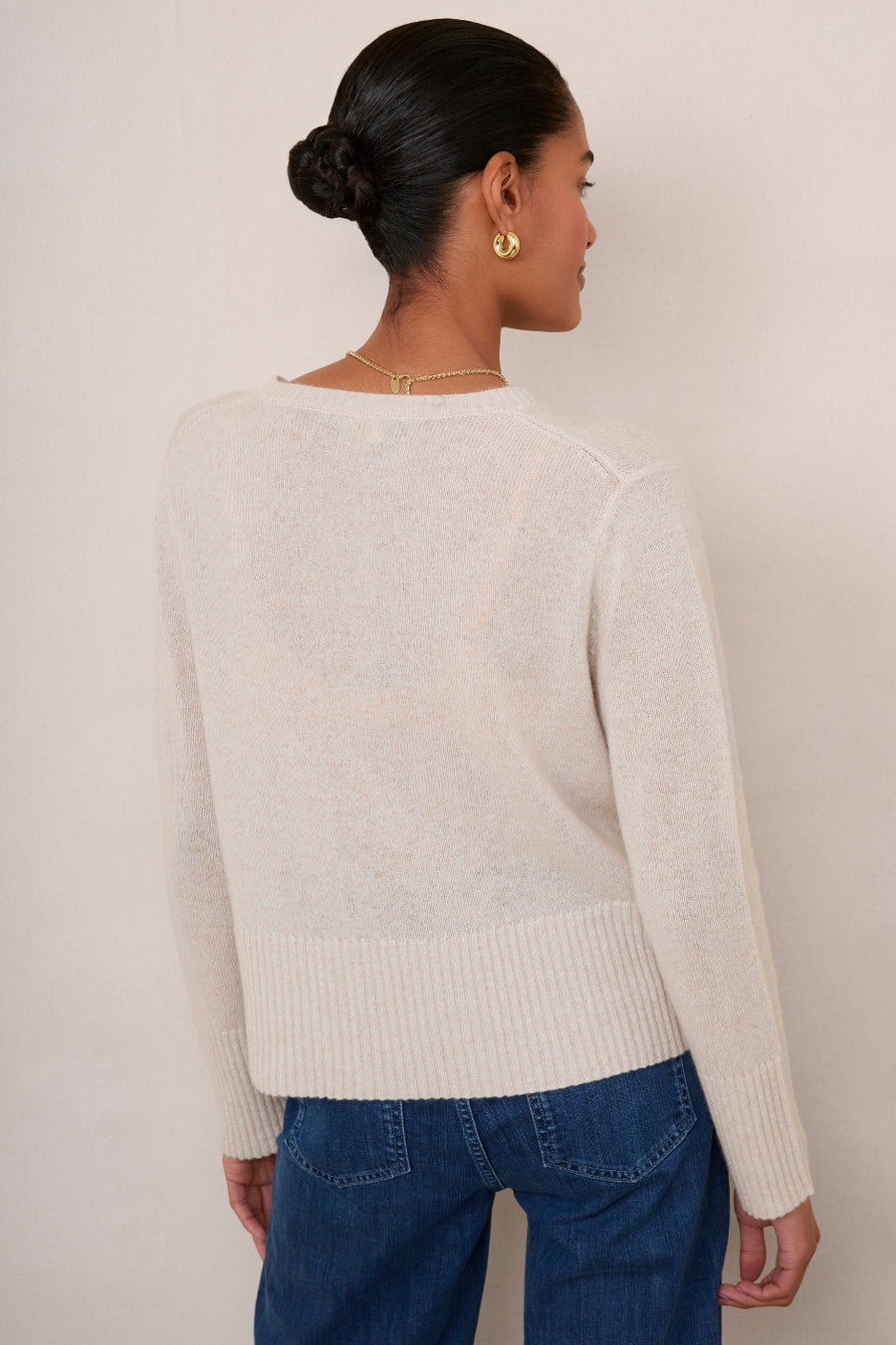 Claude Cashmere Jumper - Parchment – WYSE London