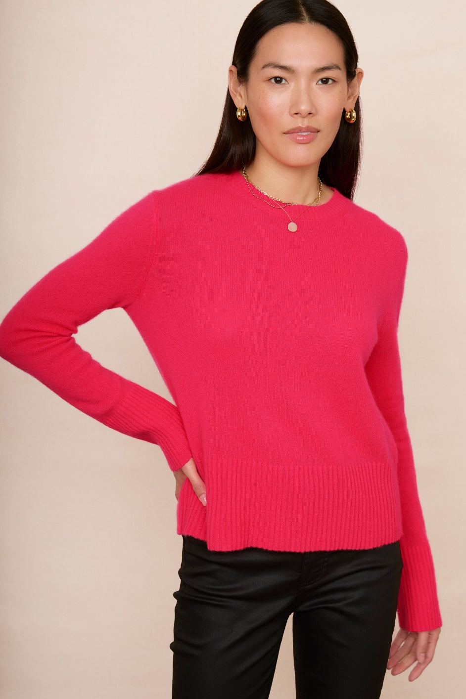 Claude Cashmere Jumper - Watermelon