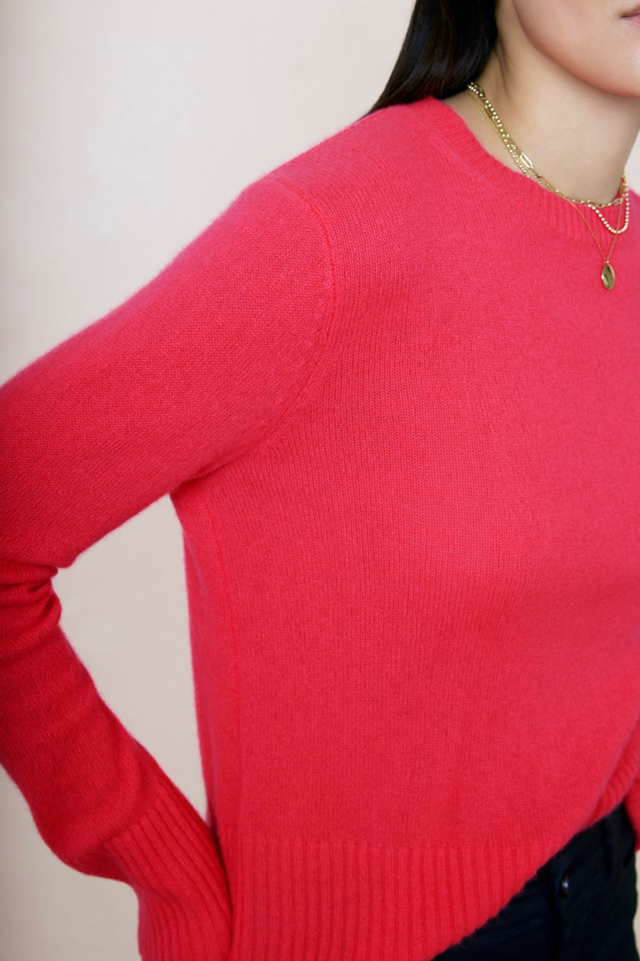 Claude Cashmere Jumper - Watermelon