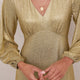 Claudia Crinkle Dress - Gold