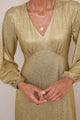 Claudia Crinkle Dress - Gold