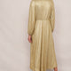 Claudia Crinkle Dress - Gold