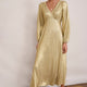 Claudia Crinkle Dress - Gold