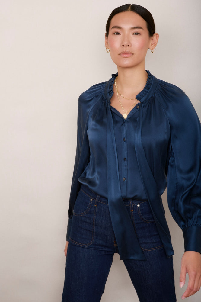 Clea Silk Blouse - Midnight