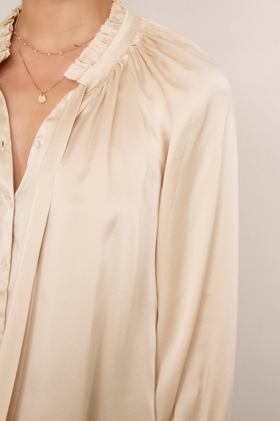 Clea Silk Blouse - Oyster