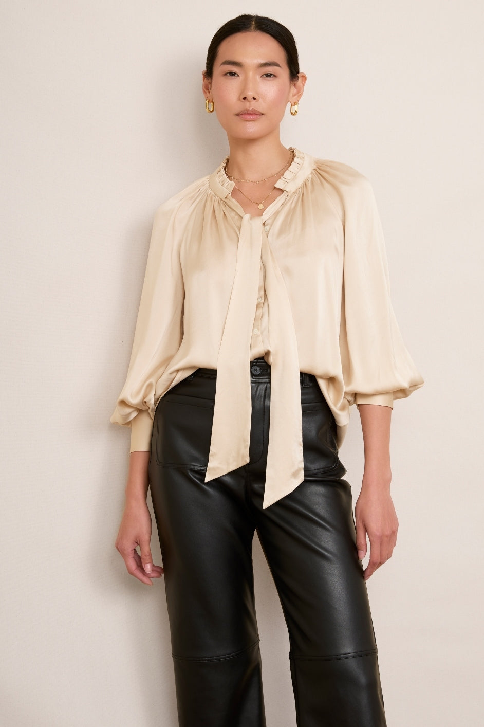 Clea Silk Blouse - Oyster