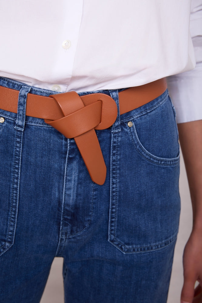 Wrap Leather Belt - Tan