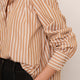 Clemmy Shirt - Coffee Stripe