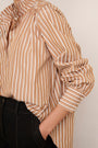 Clemmy Shirt - Coffee Stripe