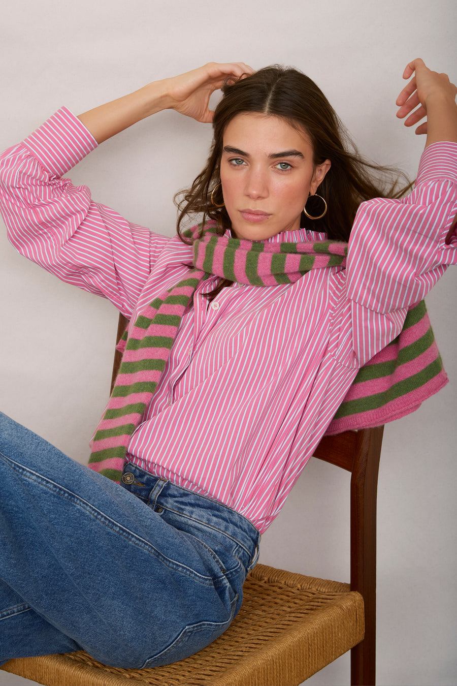 Clemmy Shirt - Pink Stripe