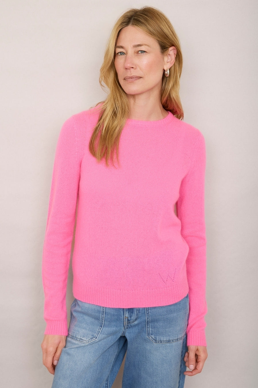 Cleo Cashmere Jumper - Neon Pink