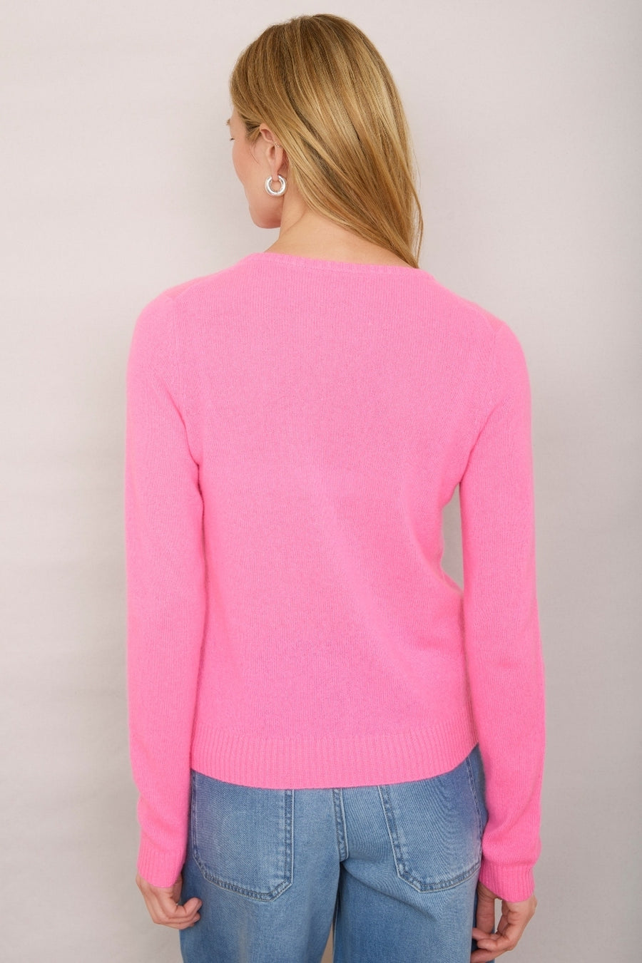 Cleo Cashmere Jumper - Neon Pink