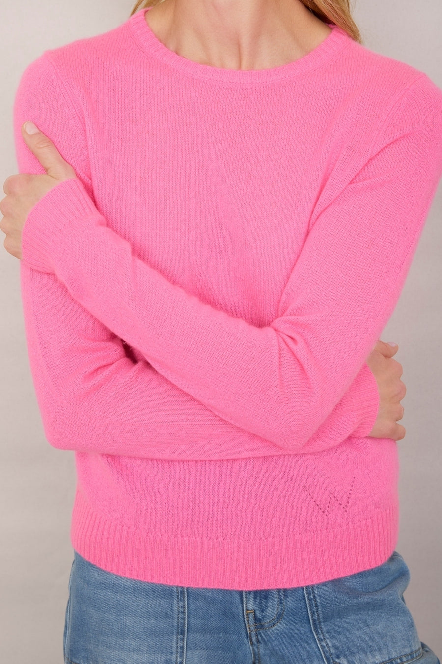 Cleo Cashmere Jumper - Neon Pink