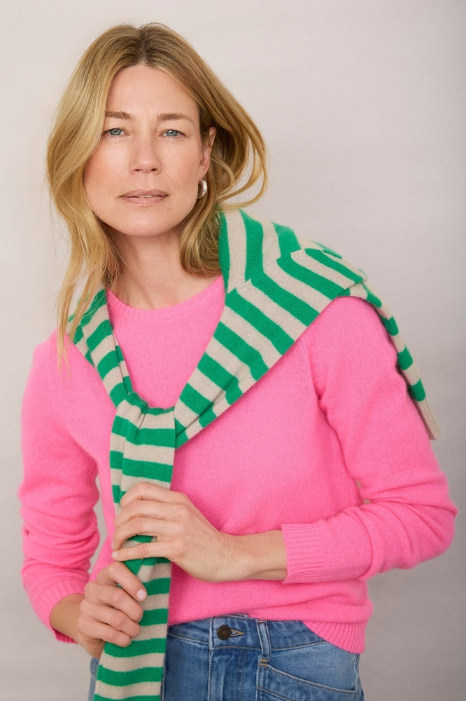 Cleo Cashmere Jumper - Neon Pink