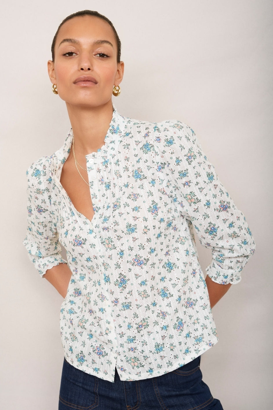 Coco Blouse - Floral Broderie