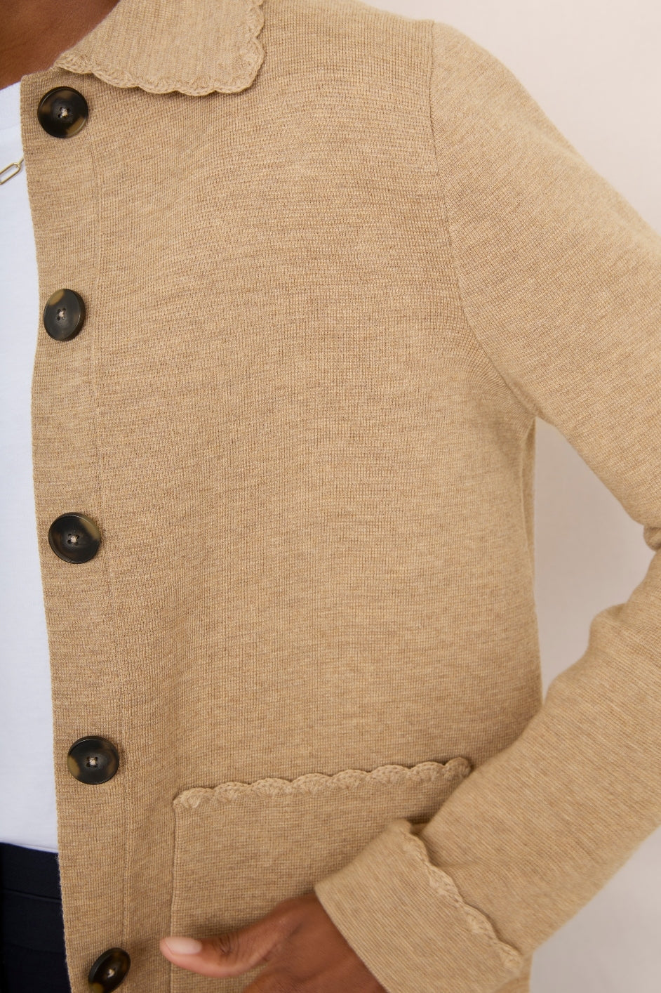 Cressida Knitted Jacket - Oat