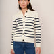 Cressida Knitted Jacket - Ecru/Midnight Stripe