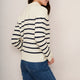 Cressida Knitted Jacket - Ecru/Midnight Stripe