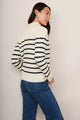 Cressida Knitted Jacket - Ecru/Midnight Stripe