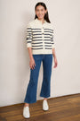 Cressida Knitted Jacket - Ecru/Midnight Stripe