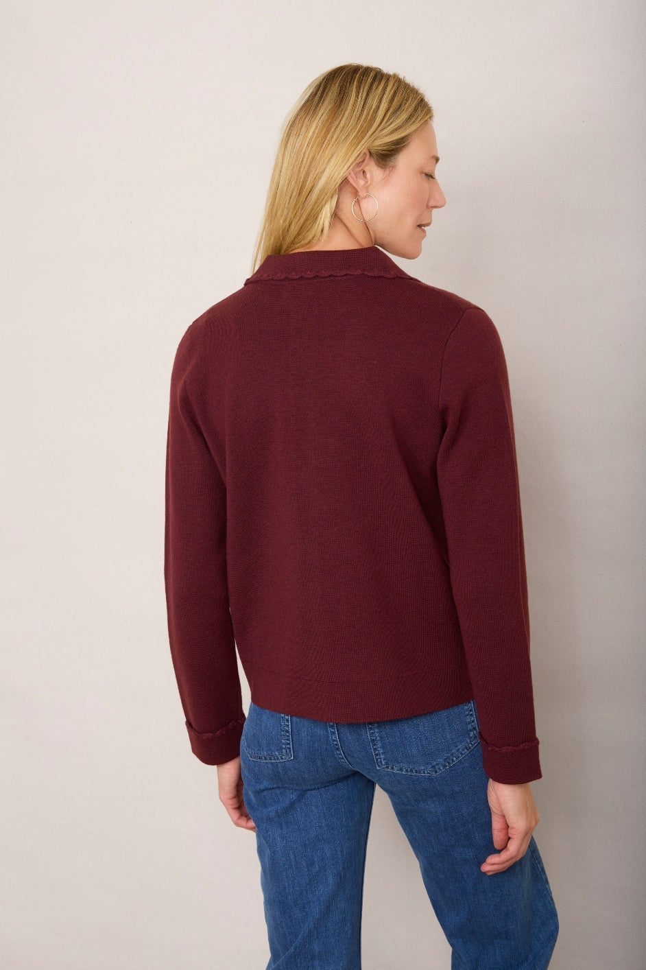 Cressida Knitted Jacket - Plum