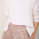 DB X Wyse Nicolette Sequin Skirt - Champagne