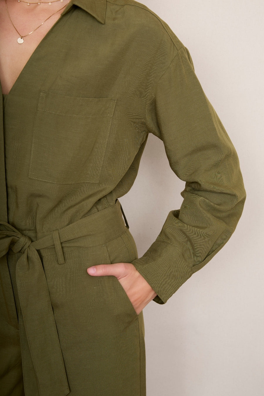 DB X Wyse Cordell Jumpsuit - Khaki