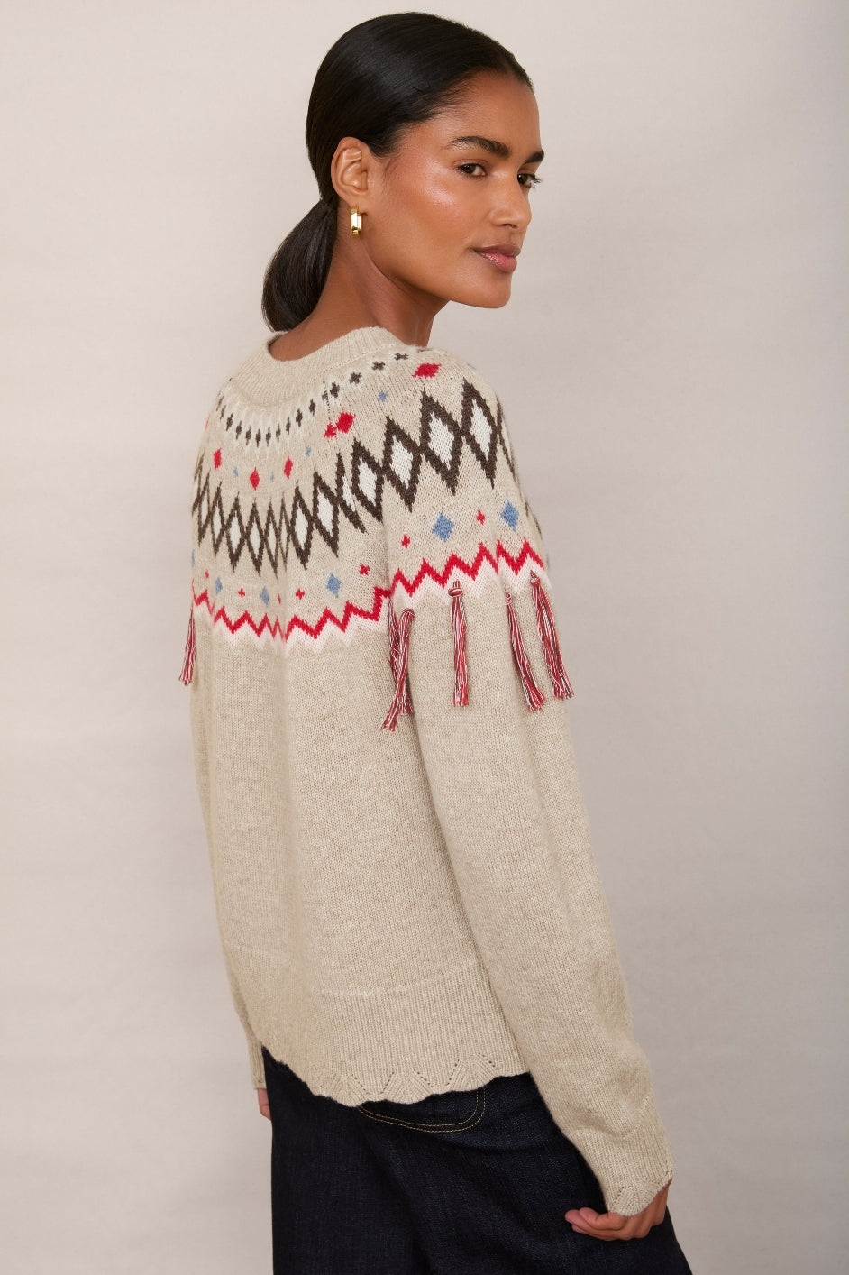 DB X Wyse Fairisle Jumper - Oat Marl