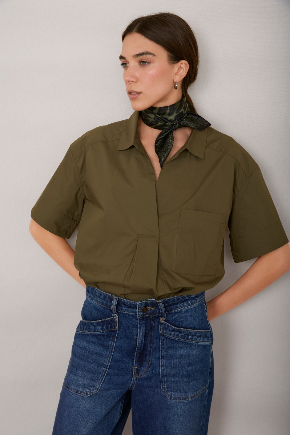 DB X Wyse Short Sleeved Cotton Shirt - Khaki