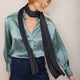 Maddie Metallic Scarf - Blue/Black