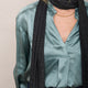 Maddie Metallic Scarf - Blue/Black