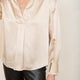 DB X Wyse Silk Satin Marcel Blouse - Oyster