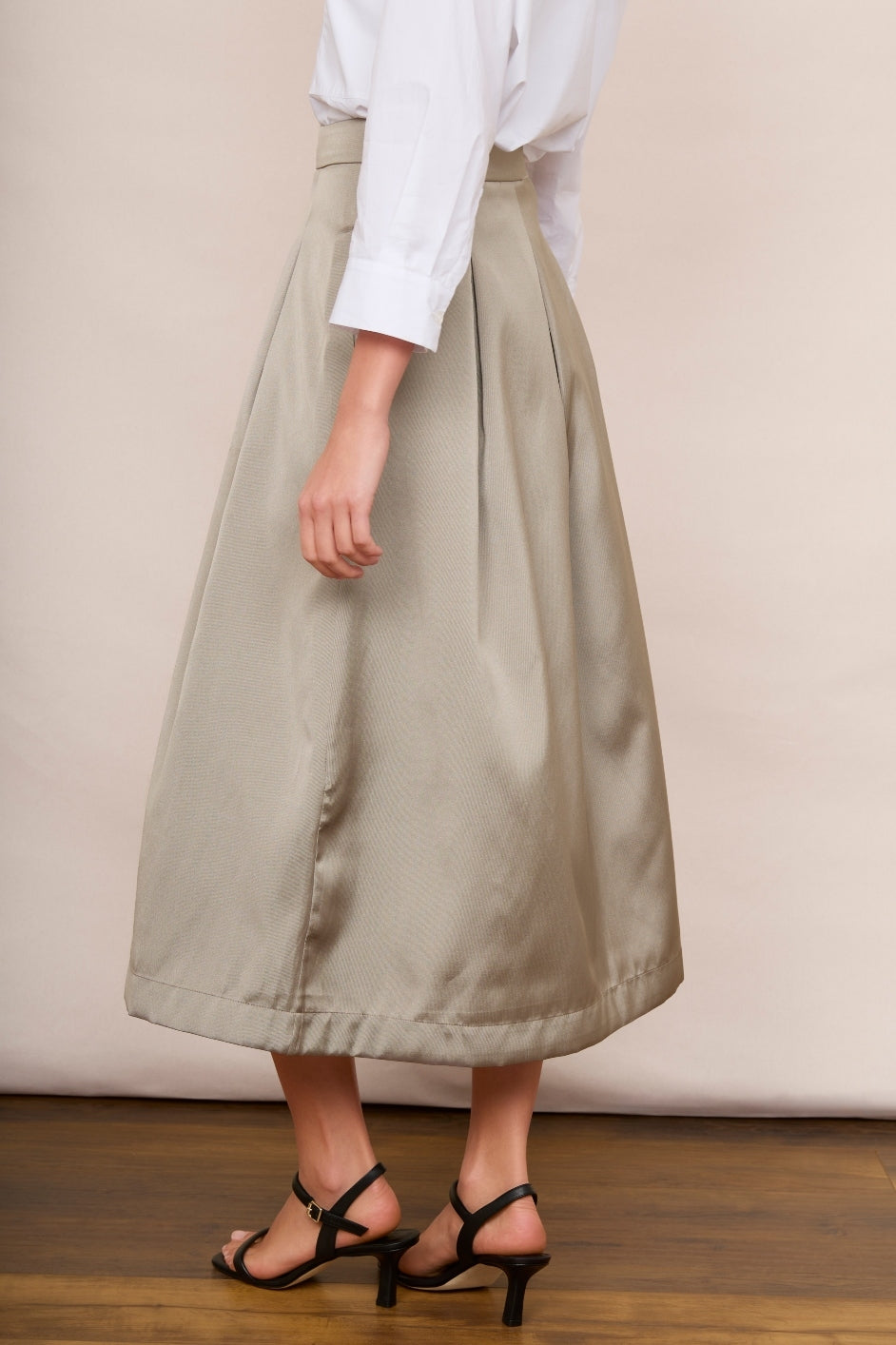 DB X Wyse Taffeta Skirt - Champagne