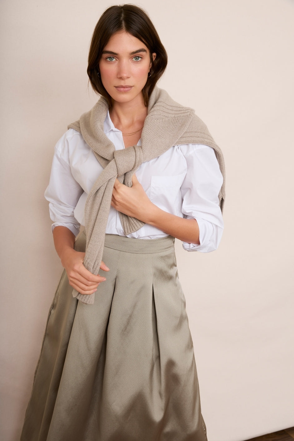 DB X Wyse Taffeta Skirt - Champagne