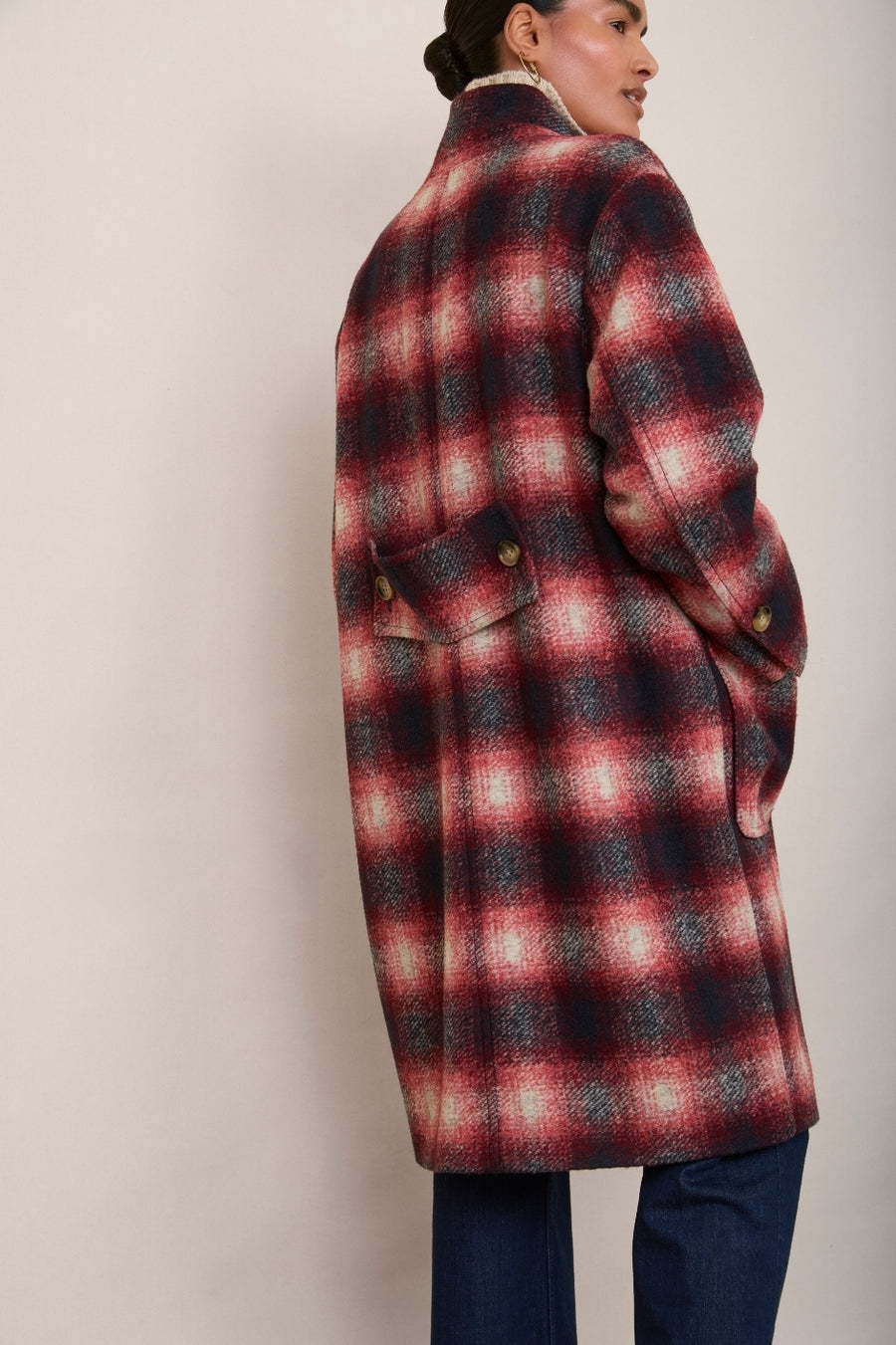 DB x Wyse Check Wool Coat - Multi